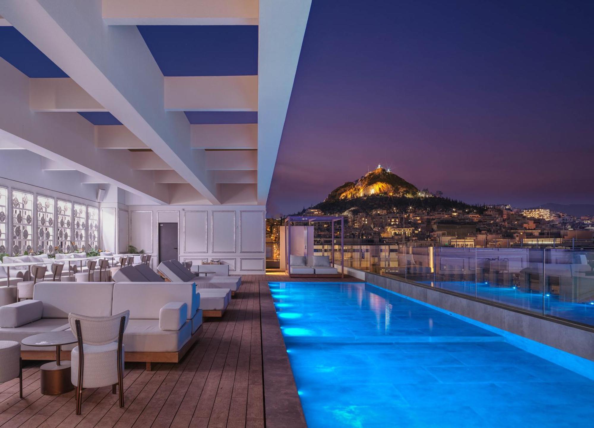 Nyx Esperia Palace Hotel Athens By Leonardo Hotels Exterior photo The view from the pool at the 12th floor